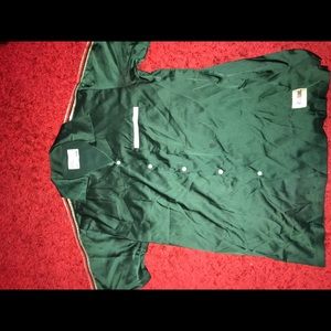 Green silk shirt